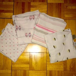 4 cotton Aden & Anais swaddle blankets 100% cotton